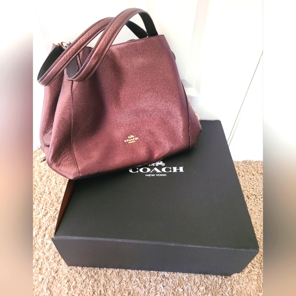 Coach hobo style handbag, bronze/metallic